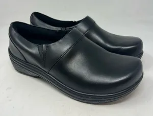 Klogs Mission Black Leather Slip Resistant Nursing Work Clogs Women’s Sz 6 thumbnail 1