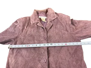 VTG Jessica Holbrook Suede Leather Jacket Womens S Purple Button Front Western thumbnail 7