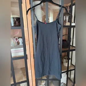 SPANX shapewear mini slip dress black cami spaghetti straps undergarment thumbnail 2