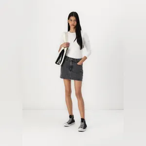 NWT Abercrombie & Fitch Denim‎ Mini Skirt - Denim skirt - grey opulent, size 16 thumbnail 2