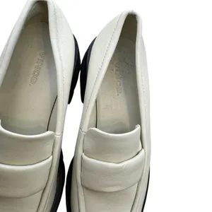 ✨ Vince Robin Women’s Leather Loafers‎ Cream White Slip-On Shoes Chunky Sole ✨ thumbnail 6