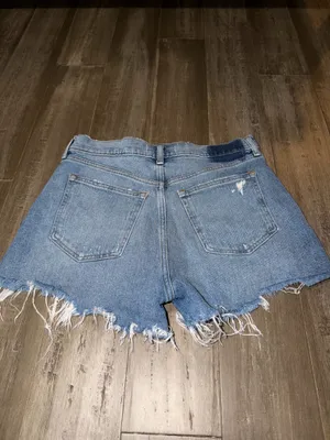 Abercrombie and Fitch denim, jean shorts high-rise the mom short thumbnail 2
