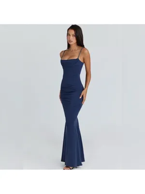 House‎ of CB 'Milena' Navy Corset Maxi Dress size XL NWOT thumbnail 3