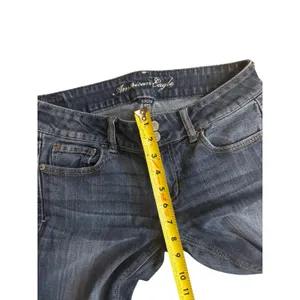 American Eagle Artist Low Rise Bootcut Jeans Dark Wash Size 6 Regular Y2K 0603 thumbnail 3