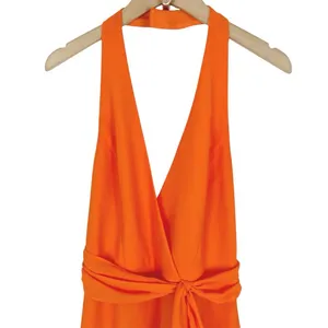 Revolve NBD Victoria Gown Halter Dress in Tangerine Orange Size XS thumbnail 4
