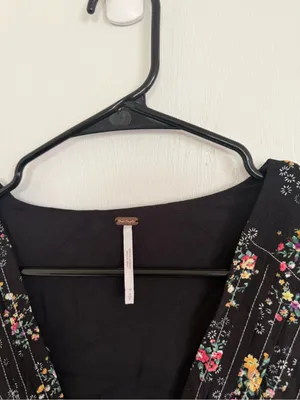 Free People Wonderland Black Floral Mini Dress thumbnail 2