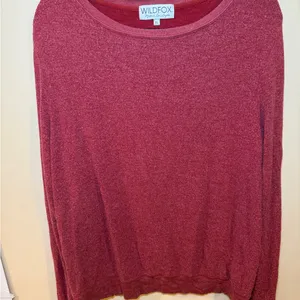 Wildfox Red Long Sleeve Tee thumbnail 1