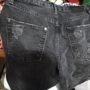 Free People Baggy Tapered Boyfriend Jeans in Obsidian Black thumbnail 5