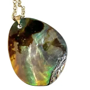 Abalone Shell Teardrop Pendant necklace thumbnail 5