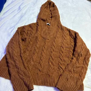 Sonoma Brown sweater with a hood thumbnail 1