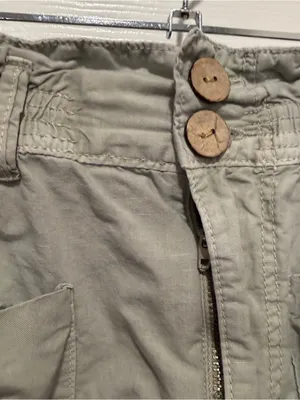 Zara Paperbag Jogger Pants Women’s US 6 Sage Green High Rise thumbnail 2