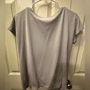 Double Zero Pale Gray Knot Front Short Sleeve Top From Buckle thumbnail 4