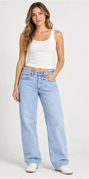 Abercrombie & Fitch The Baggy Low Rise Jeans 24 / 00 Light Wash Y2K 90s Regular thumbnail 1