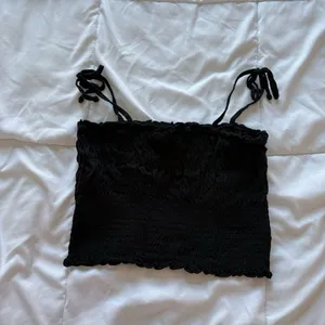 H&M‎ Divided Womens Size Small Scrunched Casual Black Tank Crop Top Summer Beach thumbnail 6