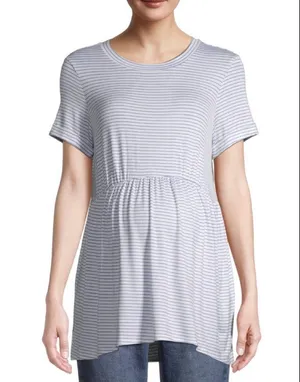 Time and Tru Womens Striped Maternity Smock Top Size Large 12-14 New thumbnail 2
