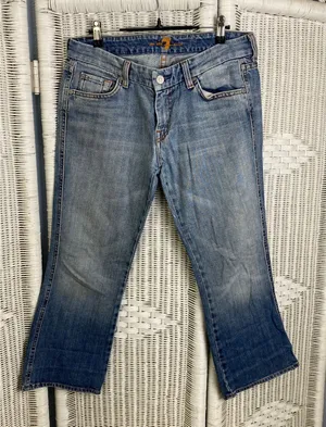 Vintage Y2K 7 For All Mankind A-Pocket‎ Bootcut Jeans 30 Made in USA Medium Wash thumbnail 1