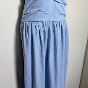 Universal‎ Thread Women Linen Corset Dress Large Blue Cottage Prairie Strapless thumbnail 9