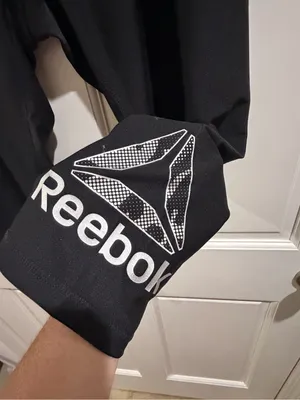 Reebok Black Cropped Performance Leggings size large thumbnail 2