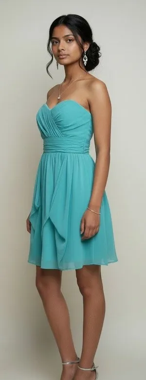 Alfred Angelo Seafoam Green Chiffon Prom Bridesmaid Dress Size 6 thumbnail 1