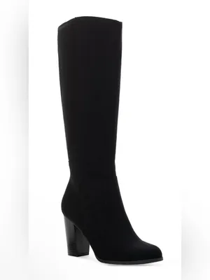 Style & Co Addyy Wide-Calf Dress Boots Black Block Heel - New - Size 8.5 thumbnail 2