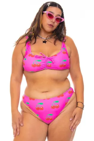 Tunnel Vision Cherry High-waisted Bikini Set thumbnail 1