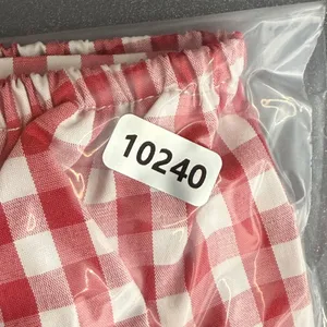 PrettyLittleThing Red White Gingham Off Shoulder Crop Top Button Front Size 2 thumbnail 8
