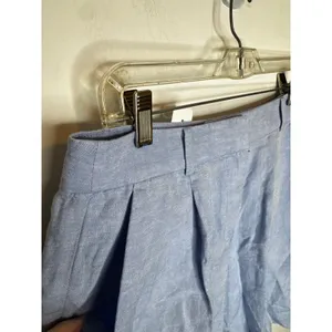 Ann Taylor Womens Light Blue Linen Pleated Shorts Size 2 New thumbnail 4