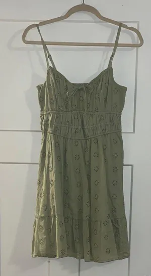 Hollister Green Embroidered Dress thumbnail 1