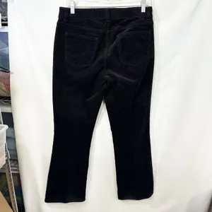 Talbots Size 10P Corduroy Pants Black Corduroy Bootcut Stretch Holiday 1338‎ thumbnail 2