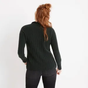 MADEWELL Cozy Evercrest Green Merino Wool Sweater Top thumbnail 3