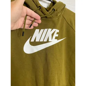 Nike Hoodie Women M Olive Green Excellent Sportswear Essential Fleece BV4126-368 thumbnail 2