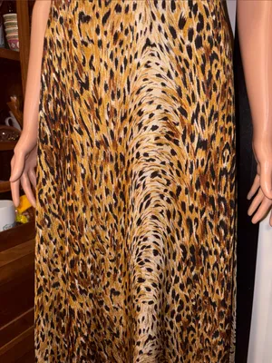 70s Vintage Leopard Print Slip Maxi Dress Sexy Nightgown Dress Size Small 2/4 thumbnail 14