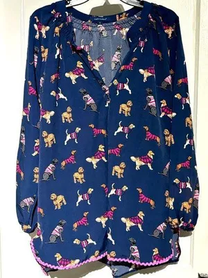 Simply Southern long sleeve blouse- large thumbnail 1