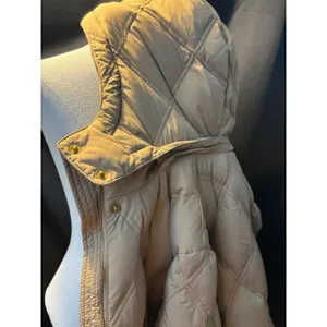 Lands End Tan‎ Quilted Puffer Jacket with Detachable Hood Petite Large 14-16 thumbnail 11