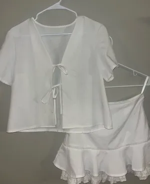 White Skirt Set Shein Two-Piece thumbnail 1