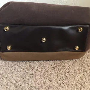 DVF Brown Multi-tone Faux‎ Suede Overnight Bag thumbnail 14
