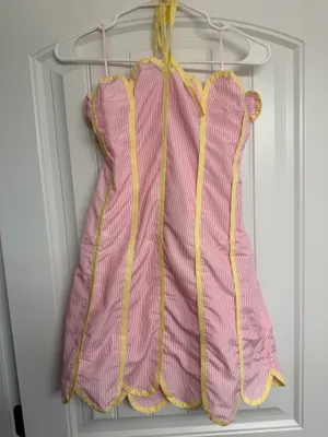 Shop These Three halter dress- pink & yellow thumbnail 2