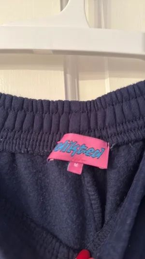Edikted Navy Sweatpants  thumbnail 3
