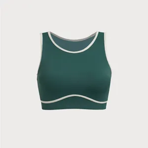 Berlook Dark Green Round Neck Line Tank Top thumbnail 6