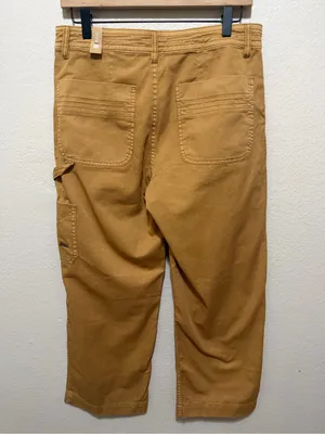NWT PrAna Sancho Boyfriend Pants Organic Cotton Khaki Tan Stretch Sz 8 thumbnail 3