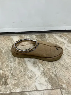 UGG Tasman Chestnut Suede Sheepskin Lined Slip On Slippers Size 6 thumbnail 4