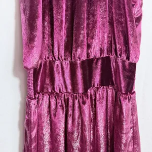 NEW Ramy Brook Deep Red Sparkle Velvet Velour Halter Neck Ellin Mini Dress Sz M thumbnail 9