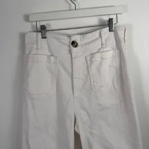 Maeve The Colette Cotton Pants White Wide Leg Crop High Rise Office Womens 31 thumbnail 10