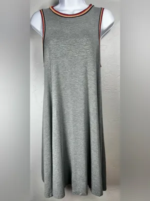 American Eagle Outfitters Gray Sleeveless Swing Dress Size Small thumbnail 2