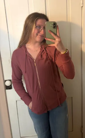 Pink zip up hoodie Size XS thumbnail 1
