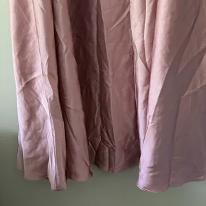 Lulus Maxi Dress Real Romantic Light Rose Pink Satin Strapless Flowy Size S thumbnail 10