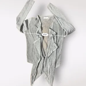 Abercrombie & Fitch Cable Knit Beachy Cover Up Sweater Womens‎ Size M/L Gray thumbnail 5