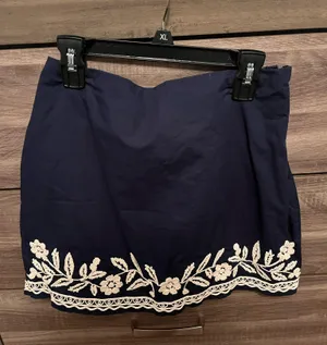 Mable Navy Embroidered Skirt Set thumbnail 7