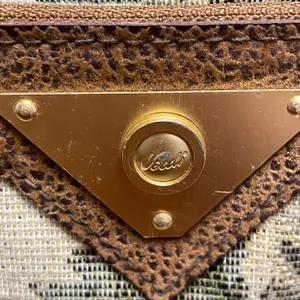 Verdi Vintage Tapestry Messenger / Laptop Bag Cream Brown and Green Floral thumbnail 12