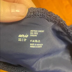 Chic Aerie Navy Lace Cutout High-cut Swimsuit thumbnail 3
